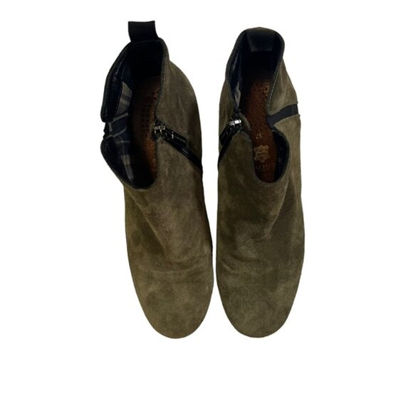 Aquatalia boots women's 37 US 7 gray green suede ankle boot bootie - Picture 2 of 10